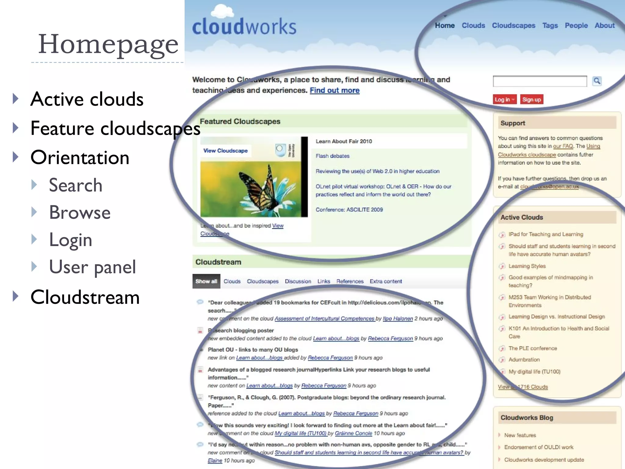 Homepage Active clouds Feature cloudscapes Orientation Search Browse Login User panel Cloudstream   