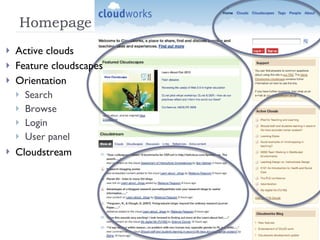 Homepage Active clouds Feature cloudscapes Orientation Search Browse Login User panel Cloudstream   