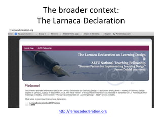 The broader context: 
The Larnaca Declaration 
http://larnacadeclaration.org 
 