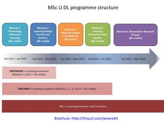 Brochure: http://tinyurl.com/pewrek4
 