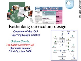 Rethinking curriculum design ,[object Object],[object Object],Gráinne Conole,  The Open University UK  Elluminate seminar 22nd October 2008 