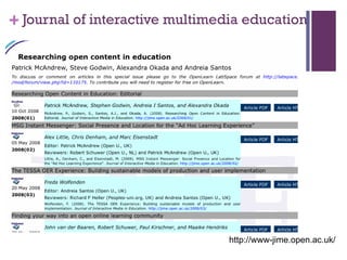 Journal of interactive multimedia education http://www-jime.open.ac.uk/ 