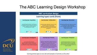 The ABC Learning Design Workshop
 