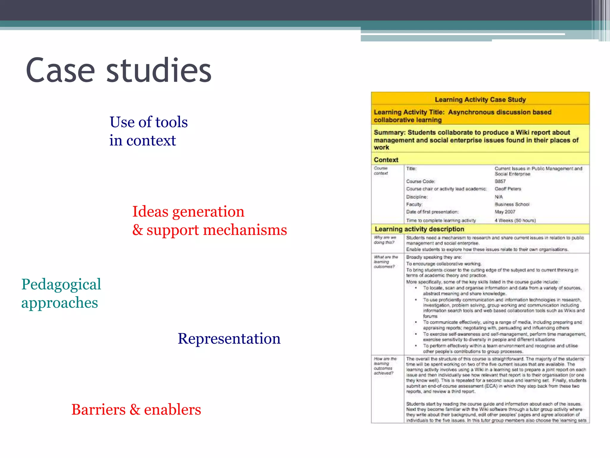 Conole CARDET Workshop 2