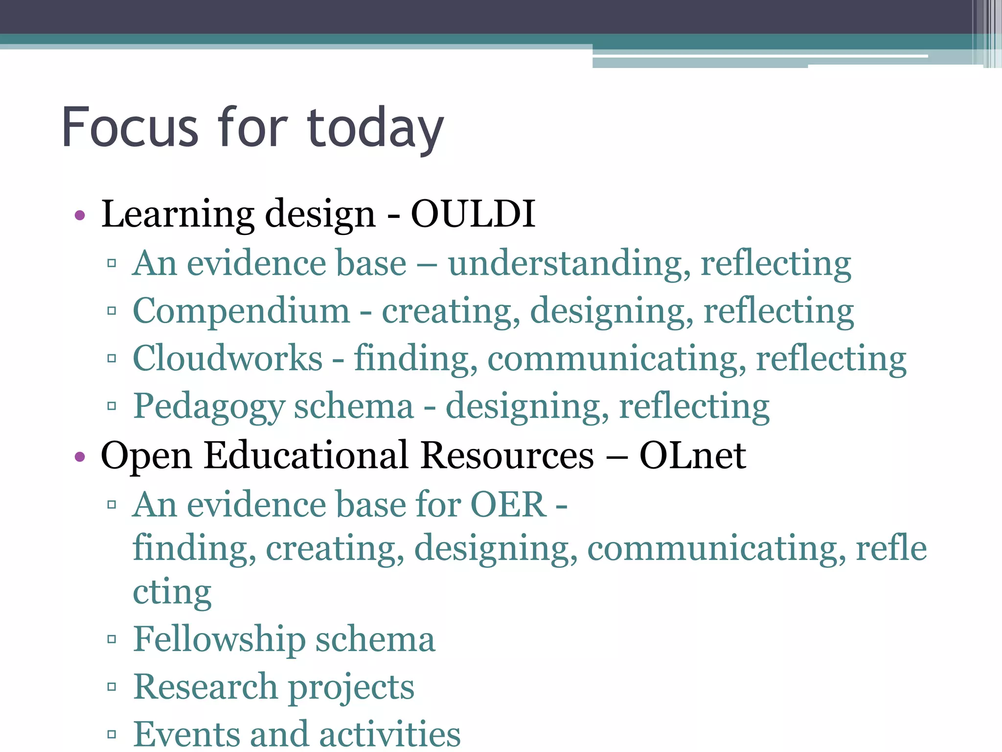 Conole CARDET Workshop 2