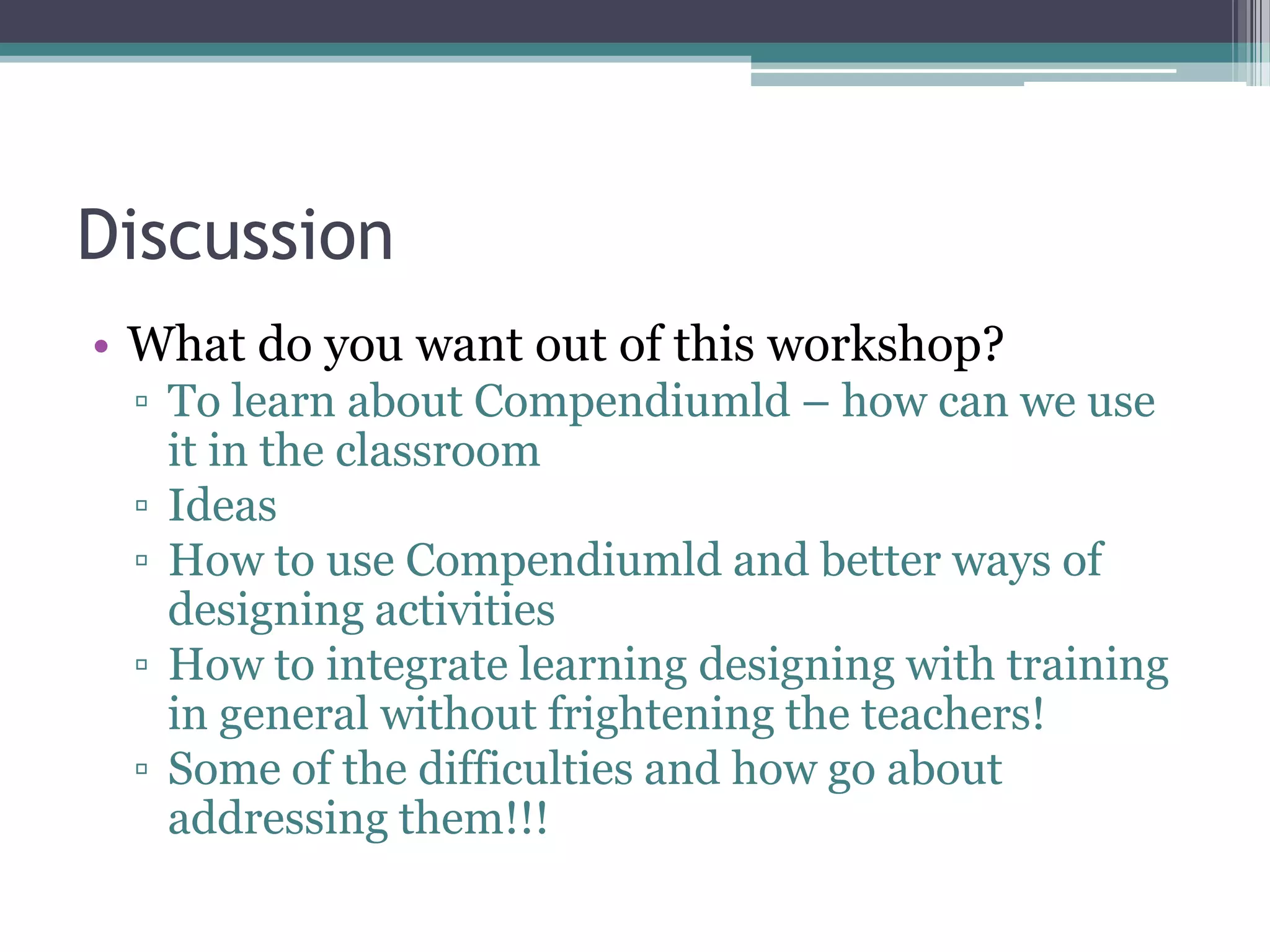 Conole CARDET Workshop 2