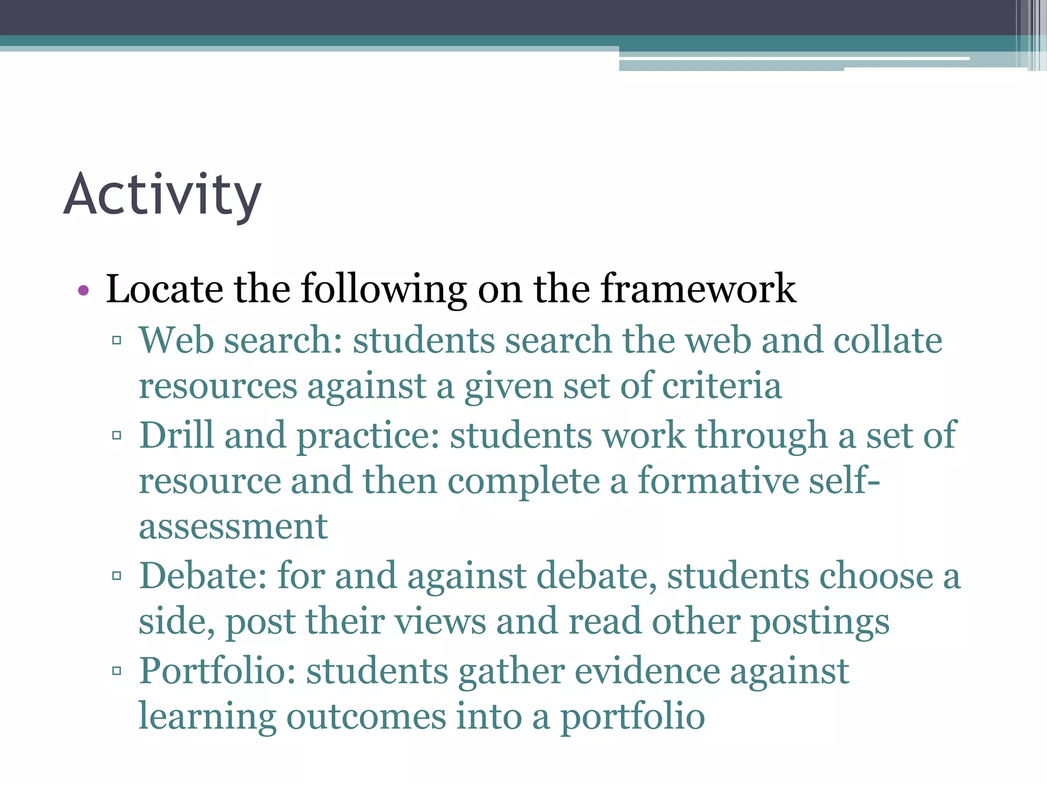 Conole CARDET Workshop 2