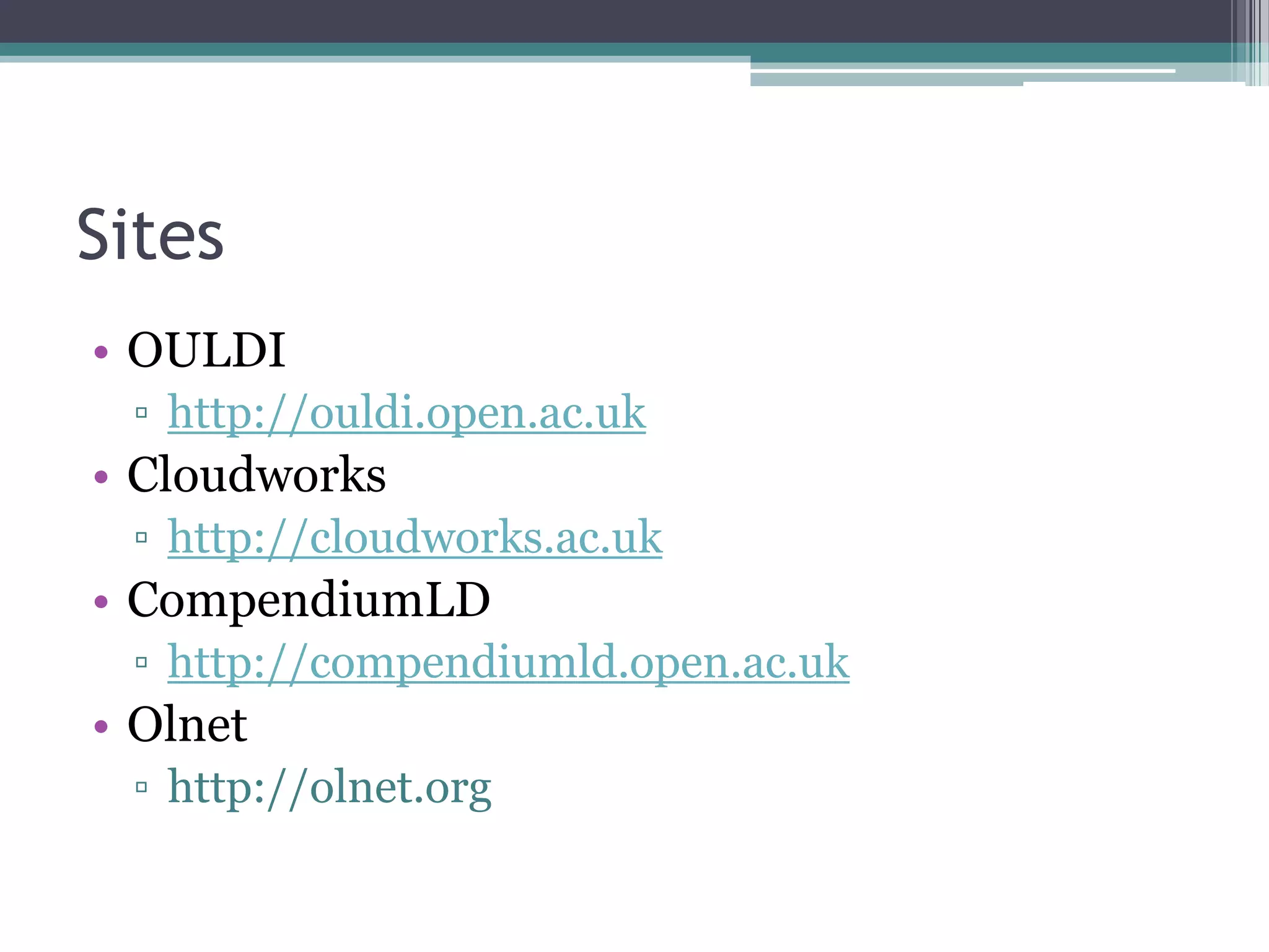 Conole CARDET Workshop 2