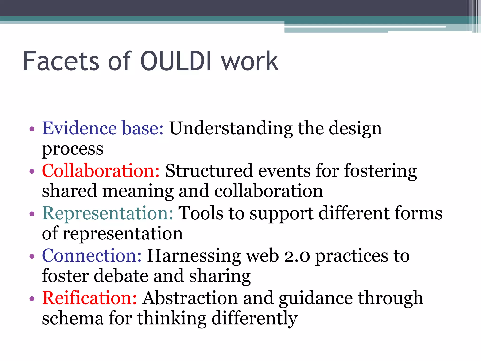 Conole CARDET Workshop 2