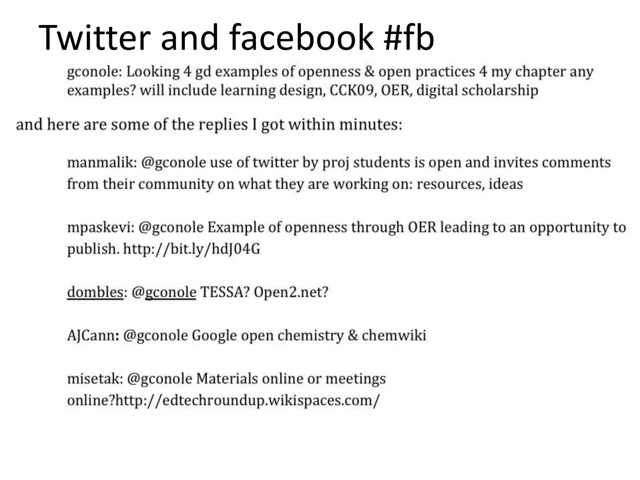 Twitter and facebook #fb
 