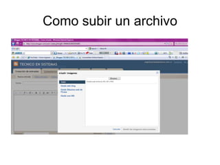 Como subir un archivo
