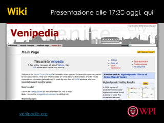 20°Anniversario 2008Venice 2.0Web page