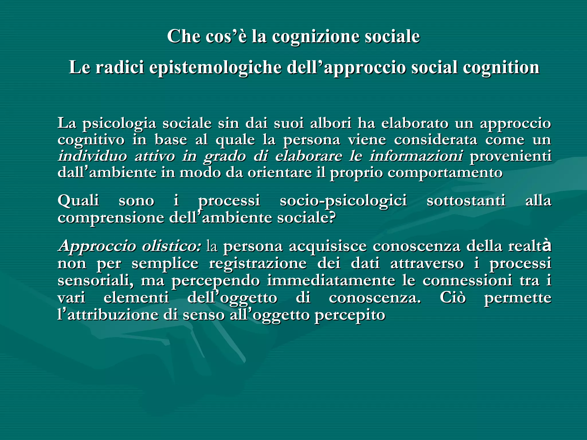 Conoscenza sociale | PPT