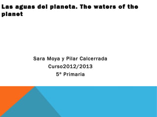 Las aguas del planeta. The waters of the
planet
Sara Moya y Pilar Calcerrada
Curso2012/2013
5º Primaria
 