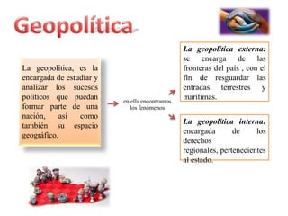 Conozcamos la geopolítica | PPTX