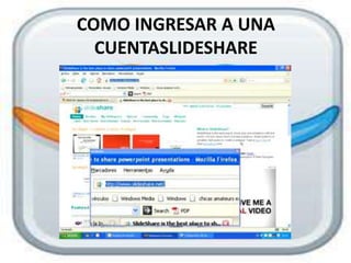 COMO INGRESAR A UNA
CUENTASLIDESHARE
 