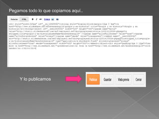 Pegamos todo lo que copiamos aquí..
Y lo publicamos