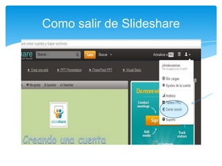 Como salir de Slideshare
 