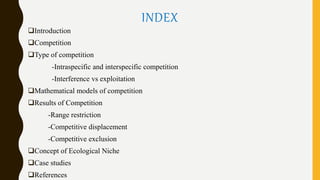 Competition intra and inter-specific | PPTX