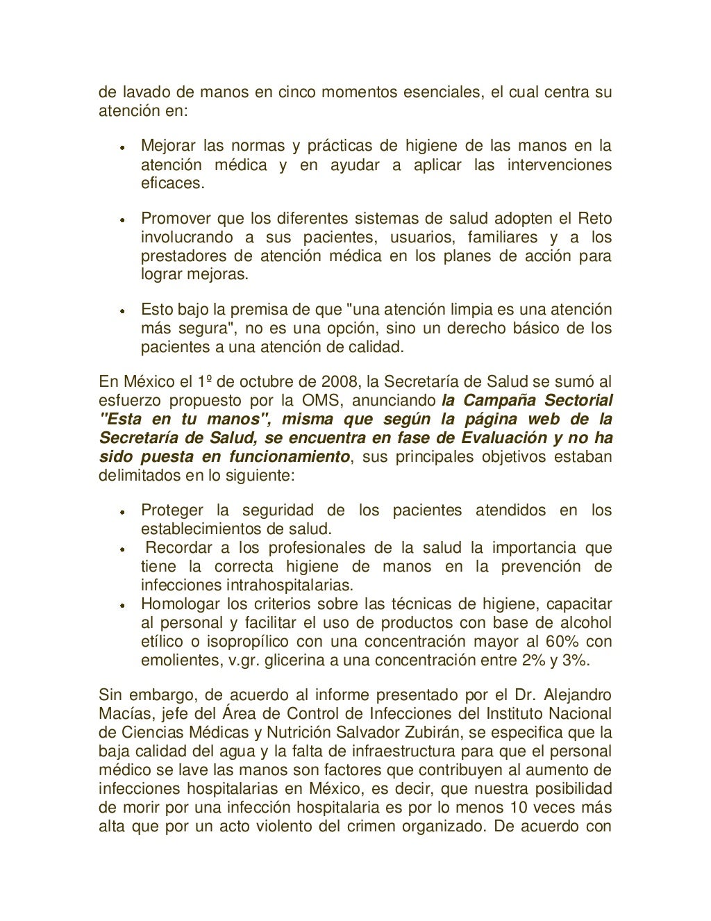Modificaciones a la NORMA Oficial Mexicana NOM045SSA22005