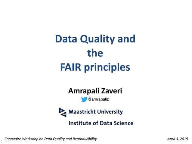 Data Quality and the FAIR principles | PPT