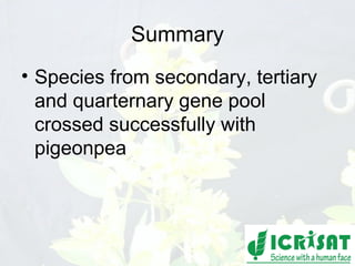 Conquering gene pools in pigeonpea