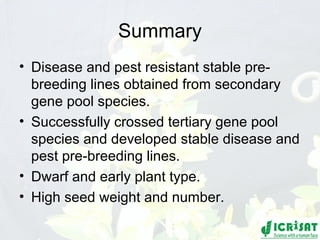 Conquering gene pools in pigeonpea