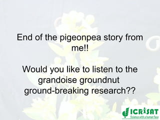 Conquering gene pools in pigeonpea