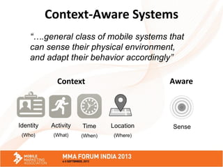 Context-Aware Systems
Aware
“….general class of mobile systems that
can sense their physical environment,
and adapt their ...