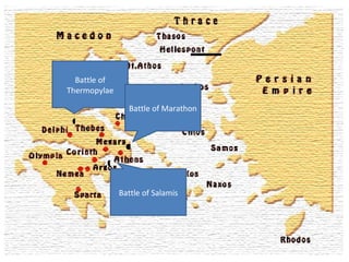. . . Battle of Thermopylae Battle of Marathon Battle of Salamis 