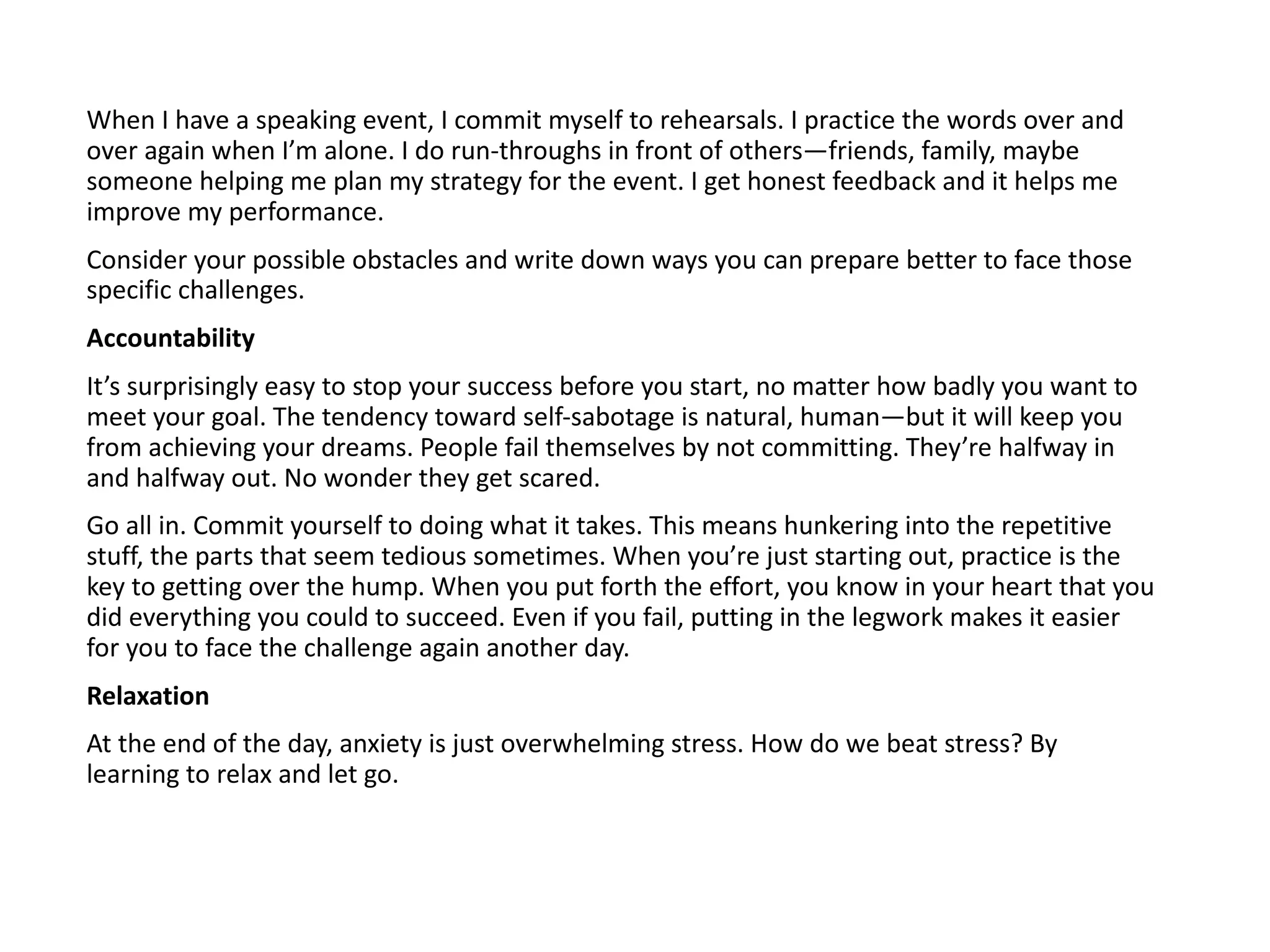 Conquer Performance Anxiety In 3 Steps Ppt