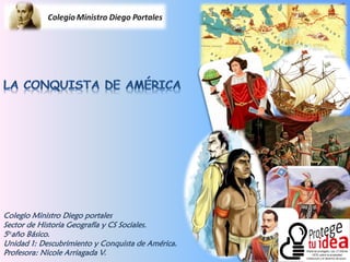 Colegio Ministro Diego portales
Sector de Historia Geografía y CS Sociales.
5°año Básico.
Unidad 1: Descubrimiento y Conqu...