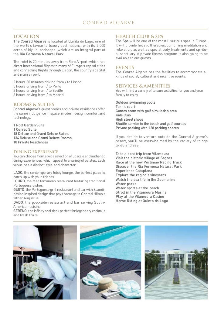 fact hotel conrad sheet Algarve Conrad Sheet Fact fact hotel conrad sheet Algarve Conrad Sheet Fact