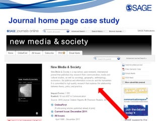 Journal home page case study 