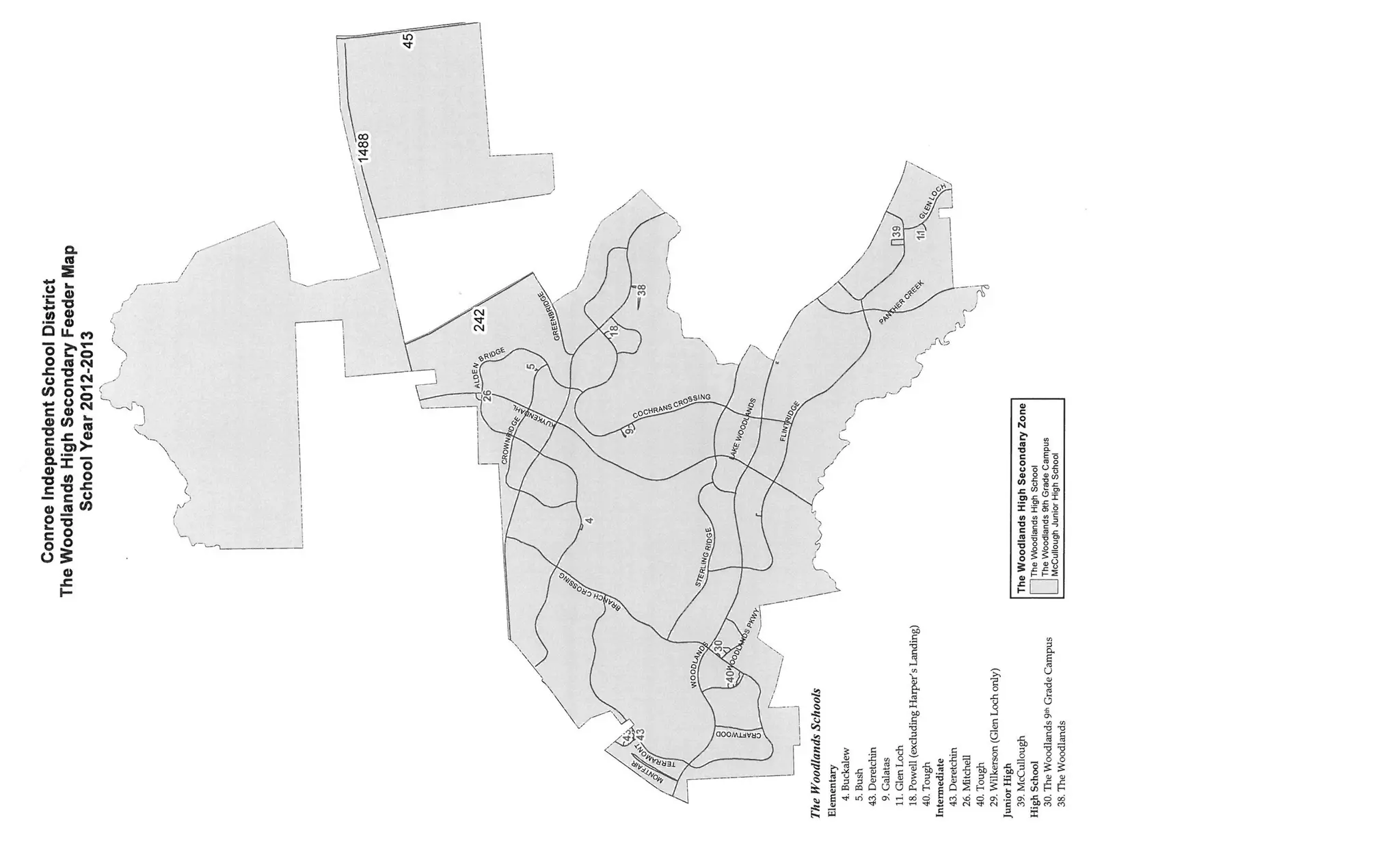 Conroe ISD Feeder Schools The Woodlands