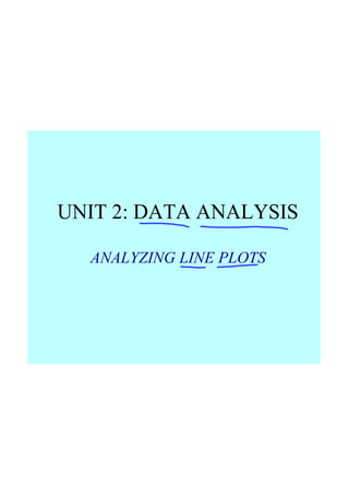 UNIT 2: DATA ANALYSIS

  ANALYZING LINE PLOTS
 