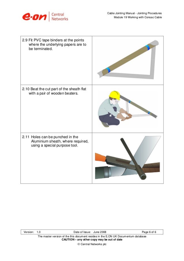 Consac Cable LV Cable Jointers & Jointing Procedures