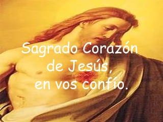 Sagrado Corazón  de Jesús,  en vos confío. 