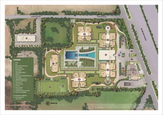 The Project(TowersA, B & C along withlisted amenities and facilities) forms part of the ~ 7.7 acres Group Housing development duly approved vide License Nos. 16 & 28 of 2008 and License No. 44
of 2011. The Master Plan is as per the revised Building Plans which were approved by the Office of the Director General, Town & Country Planning Department, Haryana vide DGTCP office memo
No. ZP-409 /SD (DK) /2019 /10517 dated 25th April 2019. The Project has been registered with Haryana RERA (Gurugram) vide registration number 19 of 2019 and the details of the Project are
available on the website www.haryanarera.gov.in under registered projects. All the approvals can also be verified in the office of the Developer. The Developer reserves the right to get the approved
Building Plans revised at any stage till the completion of the Project in accordance with the applicable law. Parts shown as 'Future Development' are planned to be developed in subsequent phases as
per applicablelaws.
 