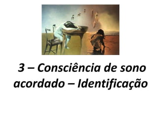 3 – Consciência de sono
acordado – Identificação
 