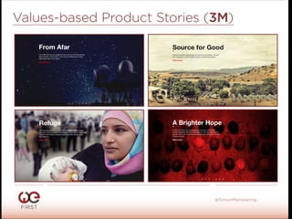 #WeFirst13
@SimonMainwaring
Values-based Product Stories (3M)
 
