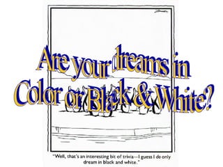 Are your dreams in Color or Black & White? 