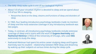 Consciousness - intro, biological rhythms and sleep until 4th January ...