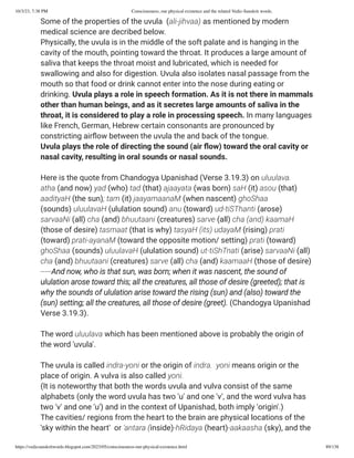 Ululating Word Consciousness, our physical existence and the related Vedic-Sanskrit ...