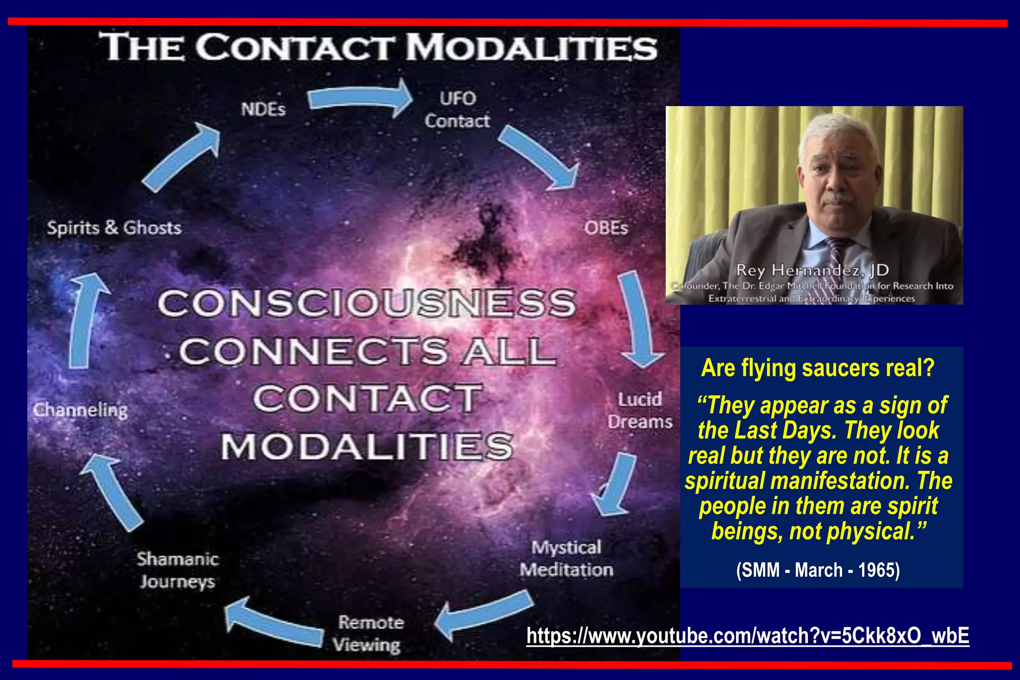 Are flying saucers real?
“They appear as a sign of
the Last Days. They look
real but they are not. It is a
spiritual manifestation. The
people in them are spirit
beings, not physical.”
(SMM - March - 1965)
https://www.youtube.com/watch?v=5Ckk8xO_wbE
 