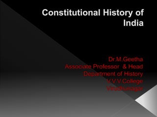 Constitution of India - Regulating Act 1773