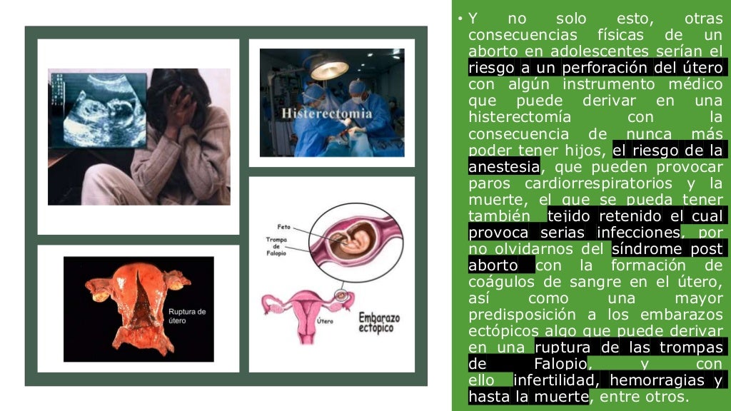 Consecuencias del aborto en la adolescencia