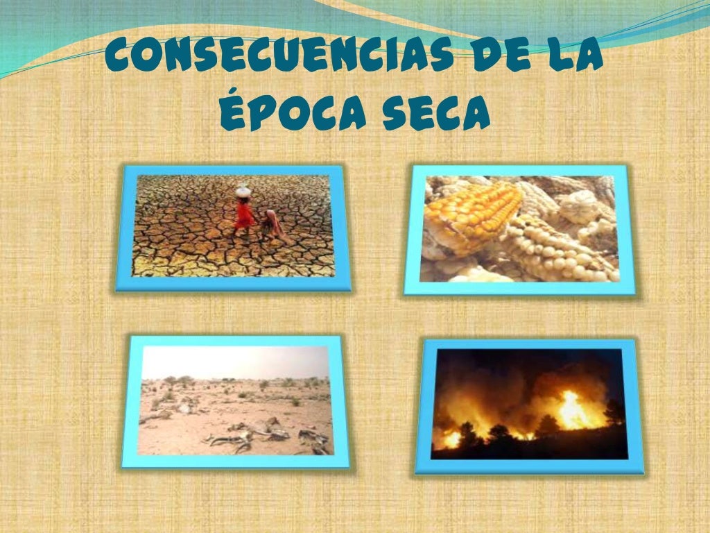 Consecuencias de la estación seca y lluviosa