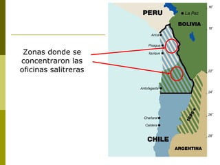 Zonas donde se concentraron las oficinas salitreras 