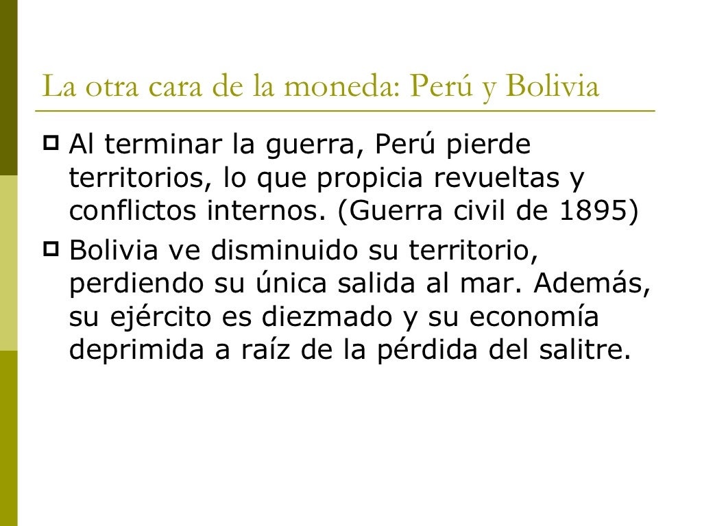 Consecuencias De La Guerra Del Pac Fico